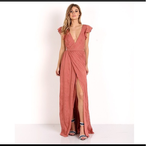 The Jetset Diaries Dresses & Skirts - TJD Getaway Maxi dress in Moss Coral